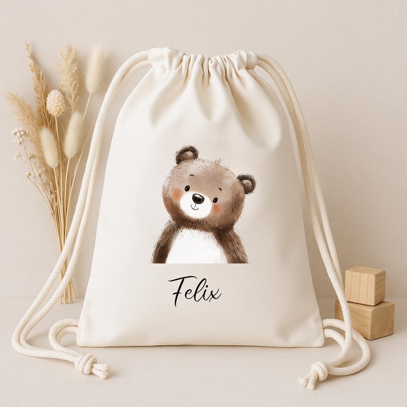 Turnbeutel personalisiert Kind, Personalisierter Turnbeutel, Kindergartenkind, Turnbeutel Name, Kita Beutel, Schulanfang, Sporttasche afbeelding 2