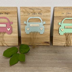 Wedding gift, money gift, wood, car, bride and groom, wedding gift image 5