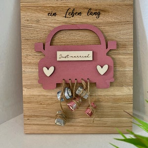 Hochzeitsgeschenk, Geldgeschenk, Holz, Auto, Brautpaar, Geschenk zur Hochzeit image 2