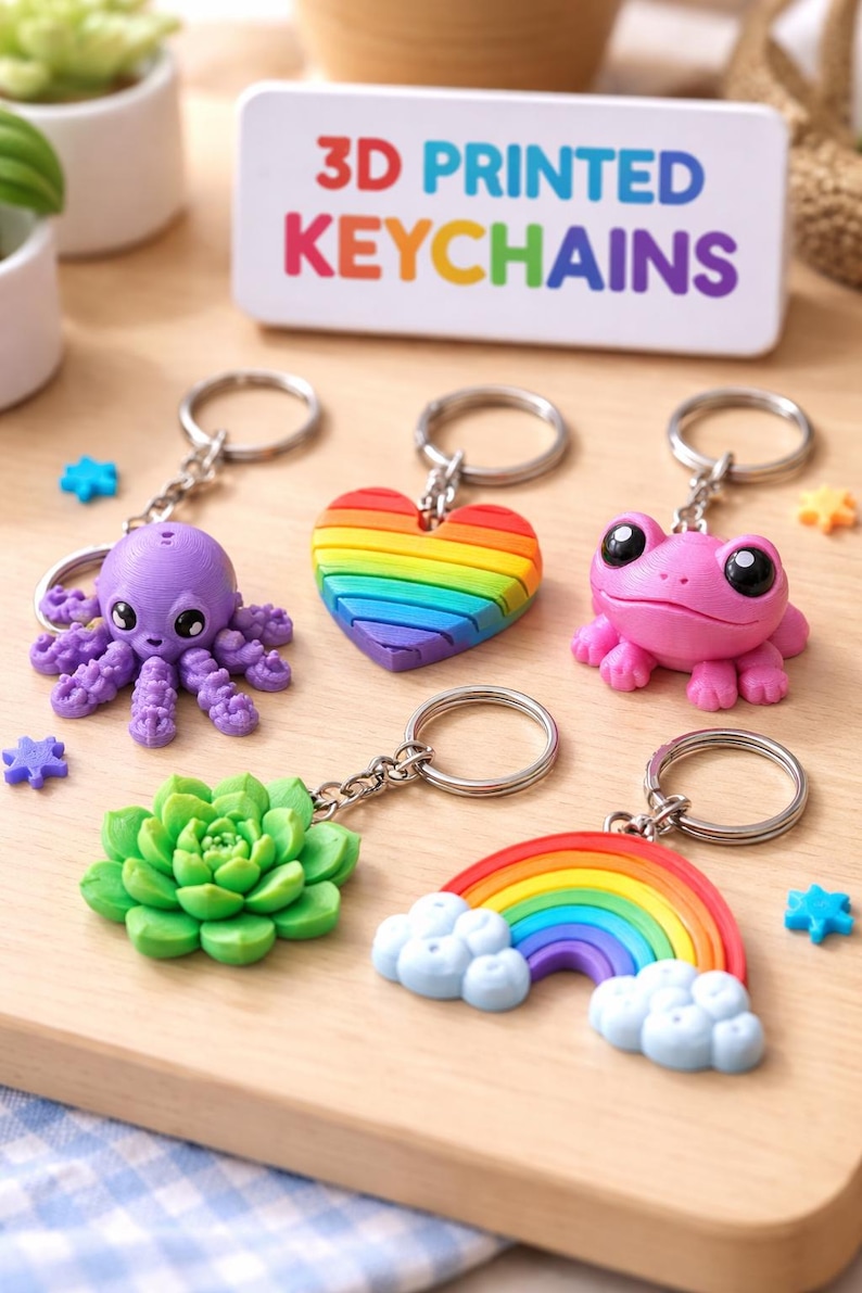 3D Printed Keychains - Etsy