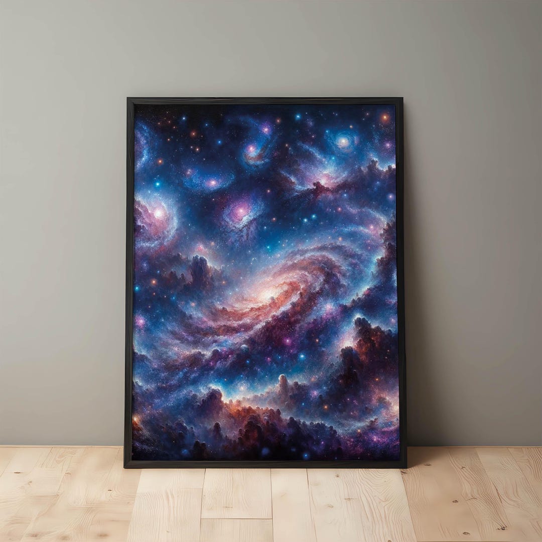 Nebula Galaxy Swirl Poster | Space Cosmic Wall Art | Deep Space Print ...