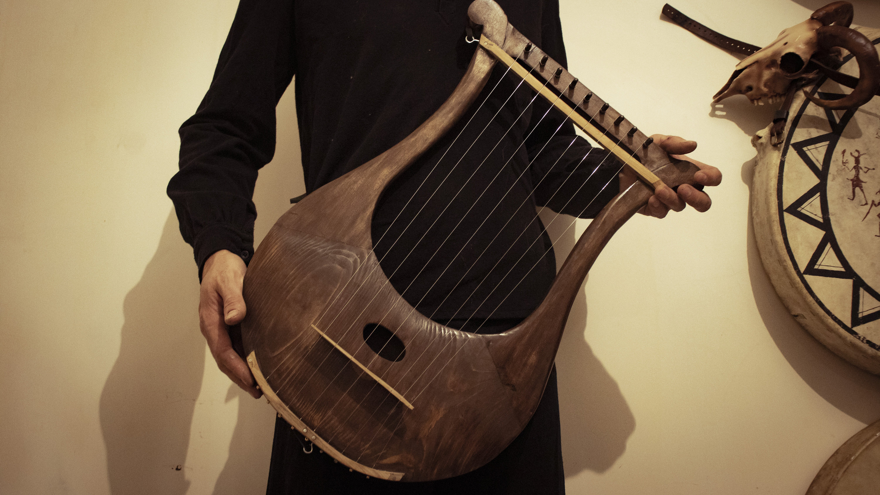 Lyre classique Lyre celtique Lyre à 9 cordes Cordes Lyre Lyre en bois Instrument de harpe