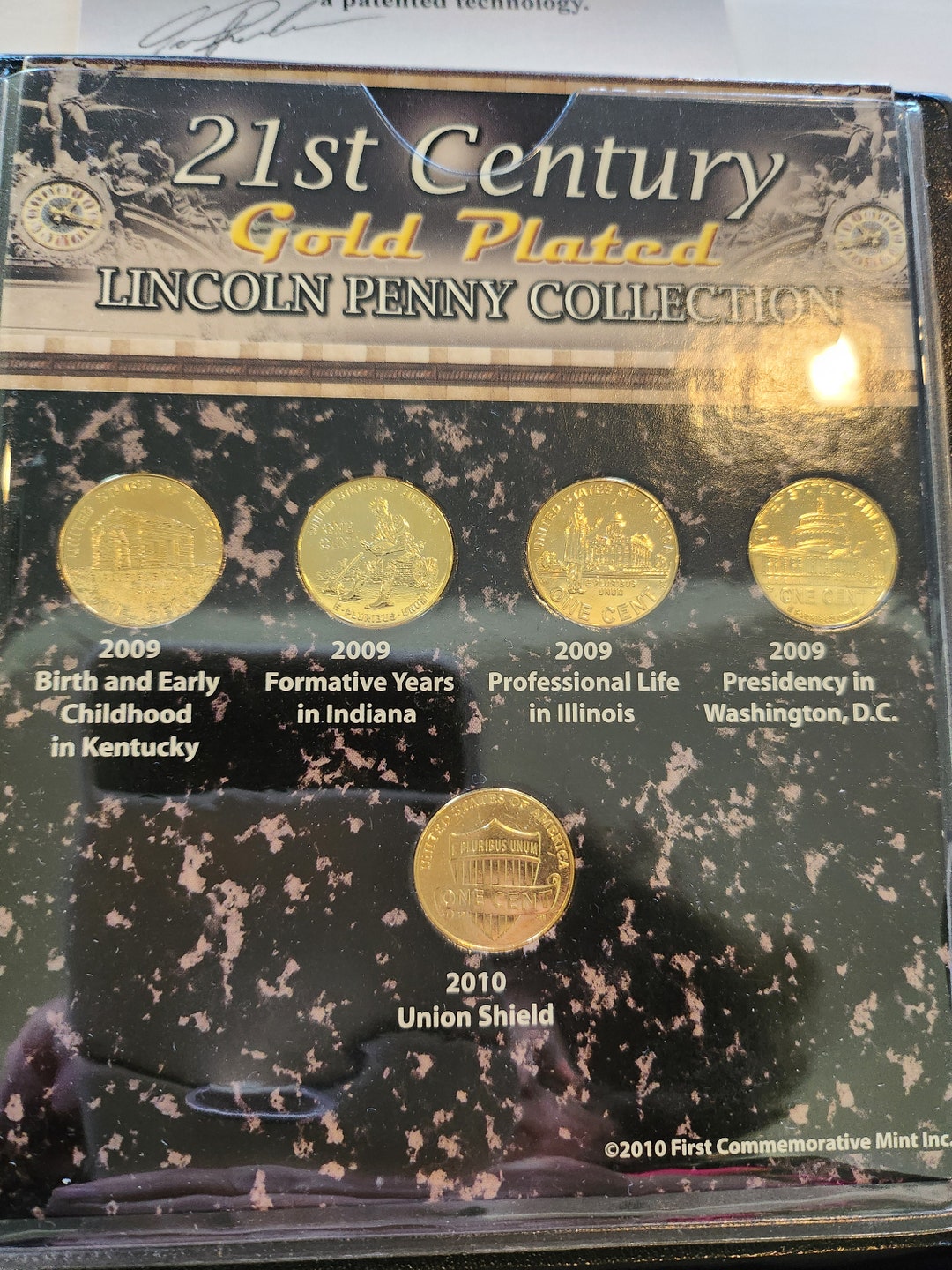 21st Century Gold Plated 5 Coin Lincoln Penny Collection by First ...