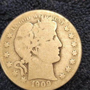 2 coin set with  a 1909 S About Good Barber Half Dollar and a 1909 D Barber Quarter in Good Grade.