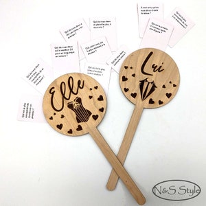Jeu ELLE et LUI en bois mariage, anniversaire et autre événement