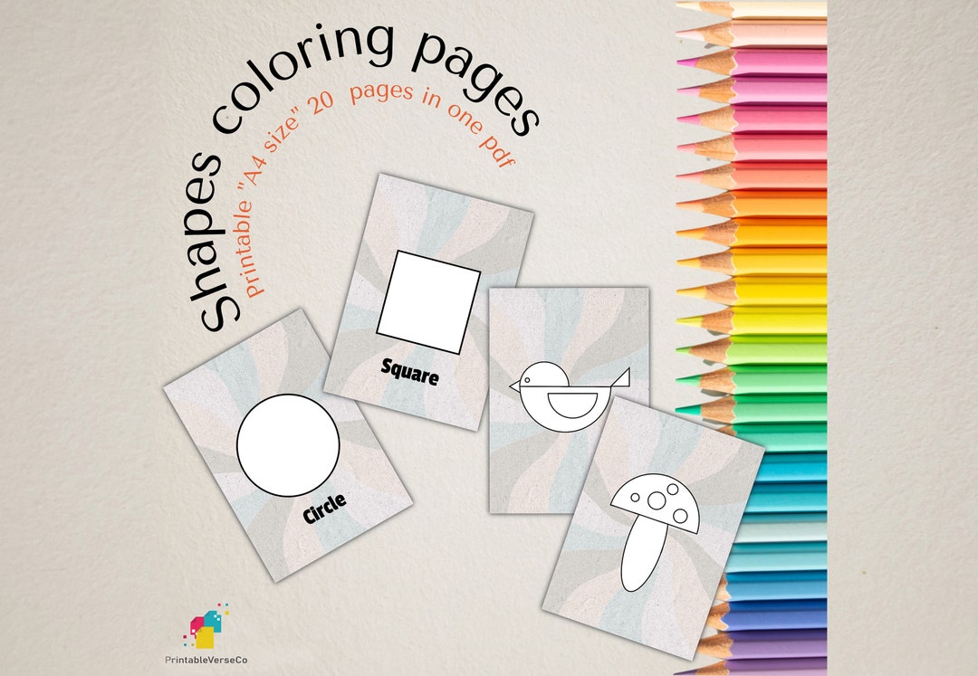 Printable Shapes Coloring Pages for Kids Color Shapes Preschool