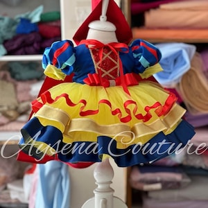 Snow White Disney Princess Dress, Snow White Dress Toddler Girl, First Birthday Dress, Girls Halloween Costume, Snow White Birthday Dresses