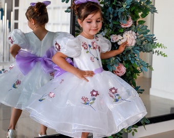Flower Girl Dress, First Birthday Dress, Toddler Party Dress, Special Ocassion, Puffy Dress, Flower Girl Proposal, Toddler Princess Dress