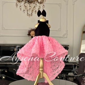 Toddler Pink Tutu Dress, Ruffled Tulle Dress, Pink Party Dress For Toddler, Flower Girl Dress, Pink Tutu Dress Perceft For Special Occasions