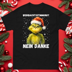 Camiseta navideña, Camiseta estilo Grinch: ¿Espíritu navideño? No gracias, divertido traje navideño.