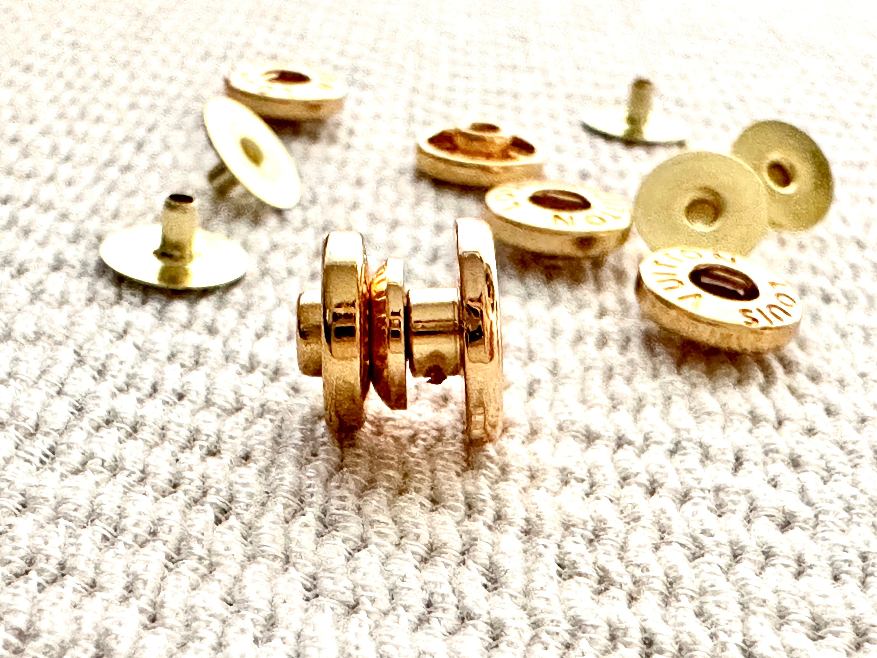 Authentic Louis Vuitton 10mm gold Snap Button Rivet For Replacement Parts