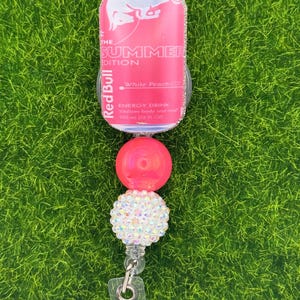Energy drink-badge reel-lanyard-nurse-teacher image 3