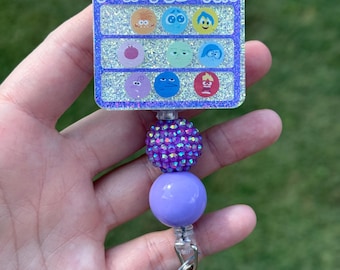 It’s ok-purple-emotions-nurse-teacher-badge reel-lanyard