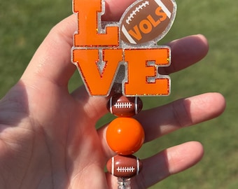 LOVE Football-nurse-teacher-badge reel-lanyard-Halloween-TN