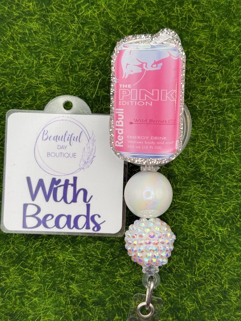 Energy drink-badge reel-lanyard-nurse-teacher image 8