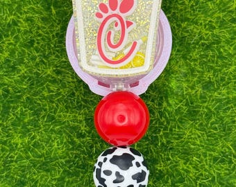 chicken lemonade-shaker-nurse-teacher-badge reel-lanyard