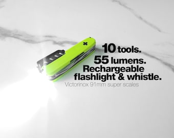 Victorinox 91 mm Lanterna/Apito 10 Ferramentas Super Scale para Canivete Suíço