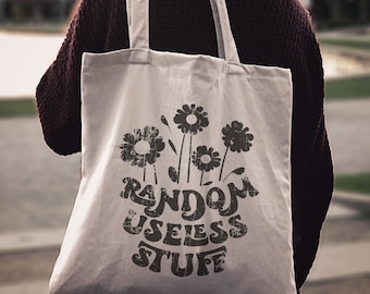 Random Useless Stuff Tote Bag Design, Tote Bag PNG, Bag Quotes, Bag Sayings png, Tote Bag Image for Print on Demand, Funny Bag png