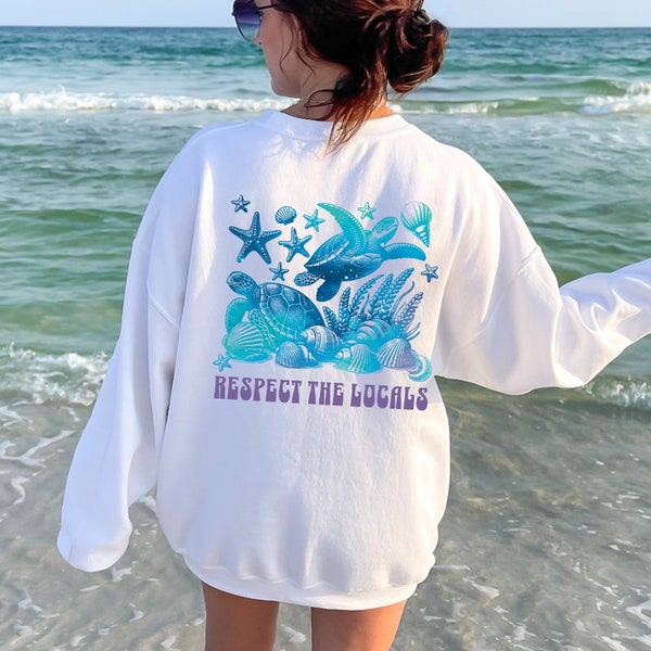 Respect The Locals, Coconut Girl Png, Preppy Clothes png, Y2K Baby Tee Png, Ocean Inspired Style, Oversized Tshirt Png, Beachy Shirts Png