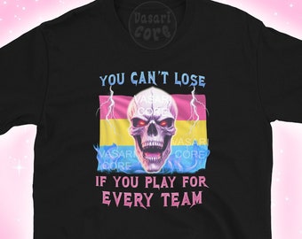 Pansexual Sie können nicht verlieren, wenn Sie für jedes Team spielen Flagge Pride Epos Schädel Flamme Pan Nonbinary Queer Merch Geschenkideen Ace Schlüsselanhänger Ohrringe