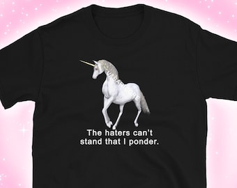 Die Hasser können nicht stehen, dass ich darüber nachdenke, wunderlich, wunderlich, lustiges meme Shirt, Zauberkern, Unisex T-Shirt, Einhorn Shirt, y2k Kleidung,