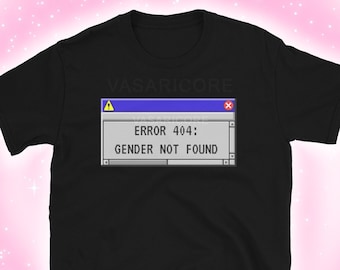 GENDER NOT FOUND, NB T-Shirt, Pride, Trans Non-Binary Flagge, Gender Non Conform, Genderqueer, Genderflux, lustiger Pride Merch, Nonbinary Pin