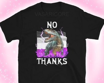 NO THANKS Asexual Ace Flag Pride EPIC Dinosaur Flame Aroace Aspec Nonbinary queer merch gift ideas ace keyring earrings