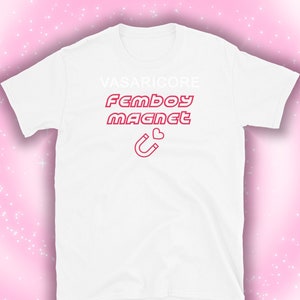 FEMBOY MAGNET Unisex T-Shirt Femboy tomboy Astolfo cosplay, cat ears, thigh high, collar,pride tshirt, queer shirt, bisexual pride, egirl