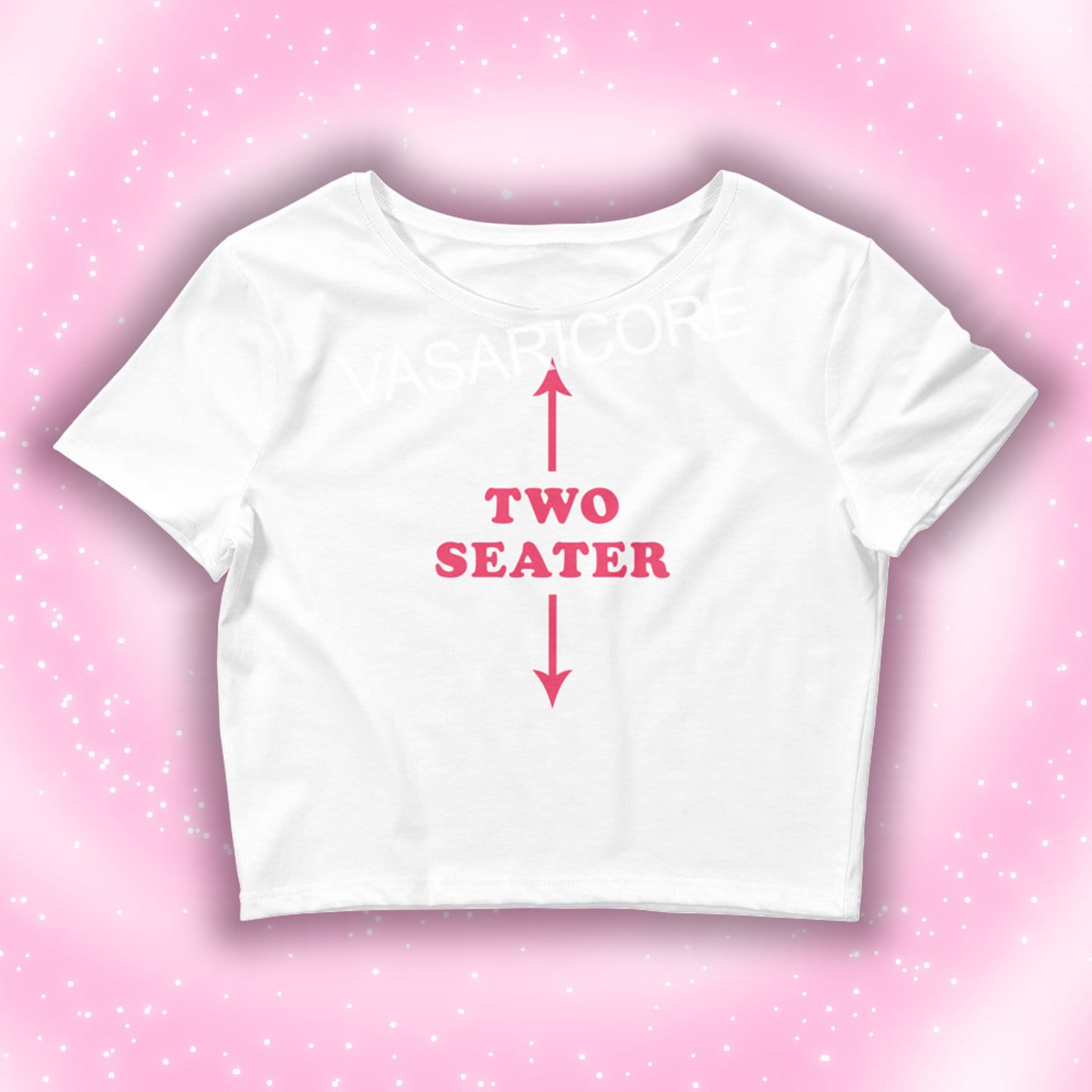 TWO SEATER crop top Unisex Novelty Birthday Christmas Rude Funny Gift Joke Office Banter Friend Present, Slogan shirt baby tee, y2k