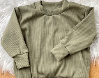 Oversized Pullover aus  weichem Rib-Jersey