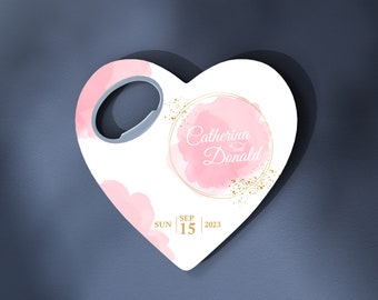 Wedding Gift, Special Gift for Wedding Guests, Heart Magnetic Bottle Opener