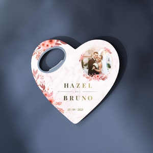 Special Gift, Wedding Gift, for Wedding Guests, Heart Magnetic Bottle Opener