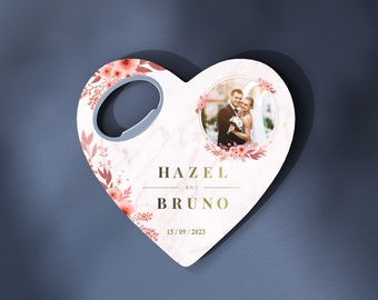 Special Gift, Wedding Gift, for Wedding Guests, Heart Magnetic Bottle Opener