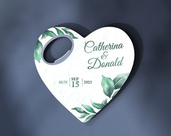 Special Gift for Wedding Guests, Heart Magnetic Bottle Opener, Wedding Custom Bottle Opener, Wedding Gift, Cheap Souvenir
