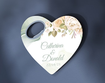 Wedding Guests Gifts Bulk, Wedding Gift, Special Gift for Wedding Guests, Heart Magnetic Bottle Opener