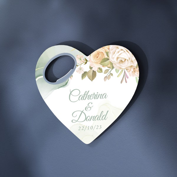 Wedding Guests Gifts Bulk, Wedding Gift, Special Gift for Wedding Guests, Heart Magnetic Bottle Opener