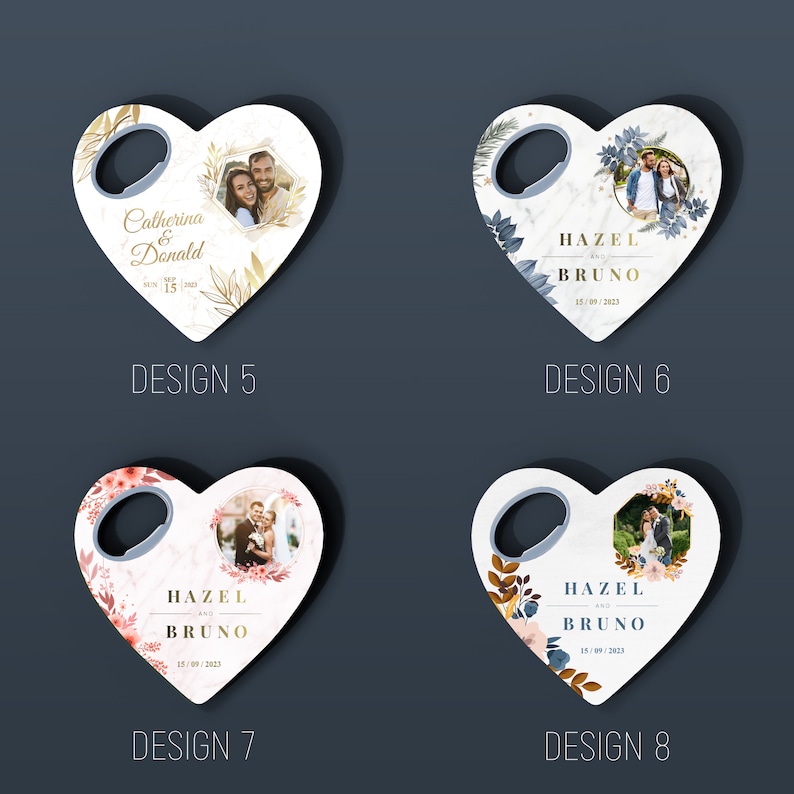Wedding Gift, Special Gift for Wedding Guests, Heart Magnetic Bottle Opener image 5