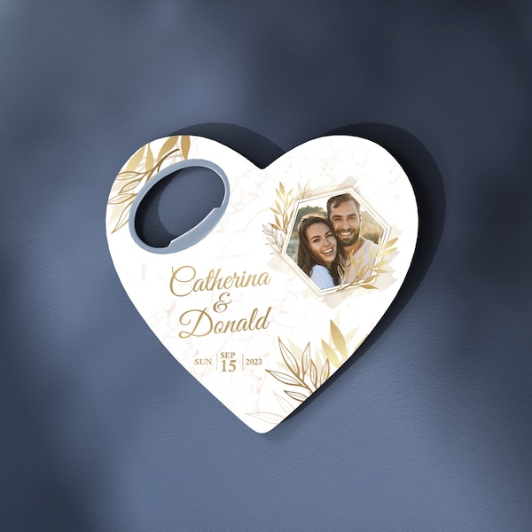 Wedding Gift, Special Gift for Wedding Guests, Heart Magnetic Bottle Opener