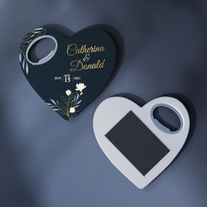 Wedding Gift, Special Gift for Wedding Guests, Heart Magnetic Bottle Opener image 2