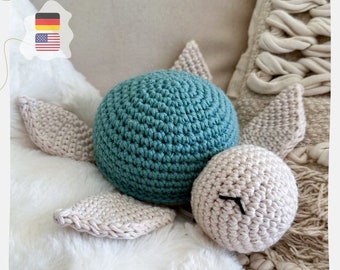 Boîte à musique Sammy la tortue - patron crochet | Allemand Anglais