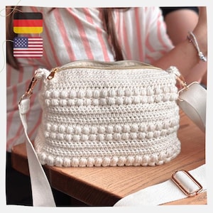 Schultertasche "Maiki" - Häkelanleitung | DEUTSCH & ENGLISCH