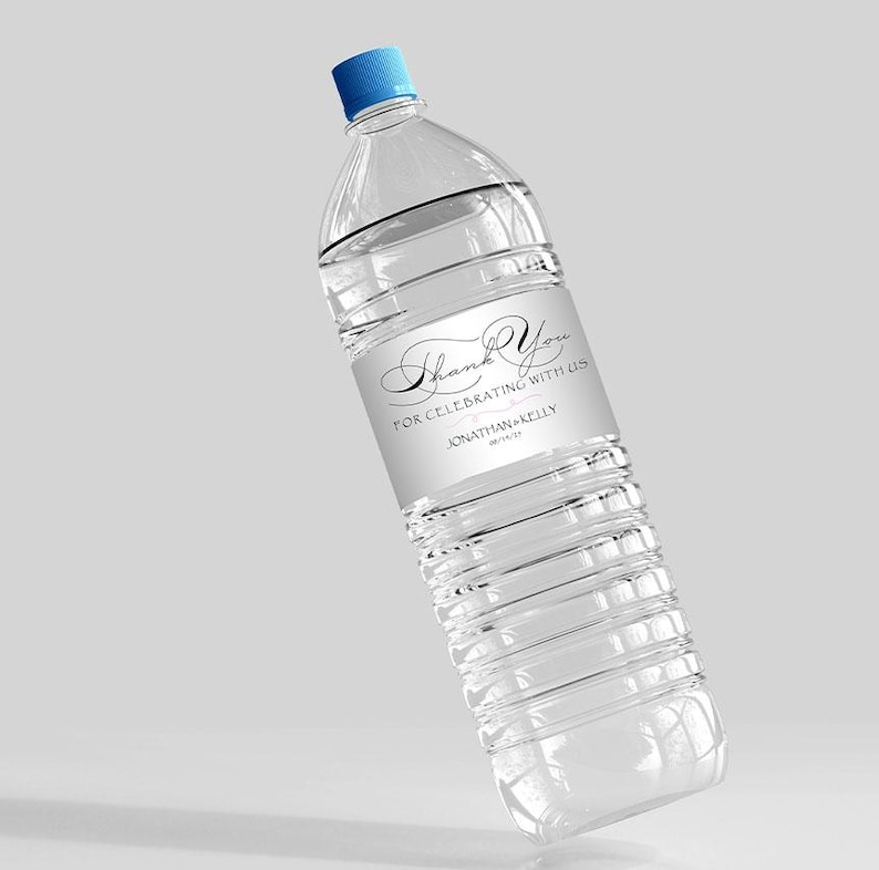 Personalized Wedding Water Bottle Labels: Waterproof Thank You Stickers ...