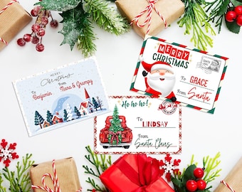 Personalized Christmas Gift Tag Stickers, Custom Holiday Labels for Festive Gifts, Present Stickers,