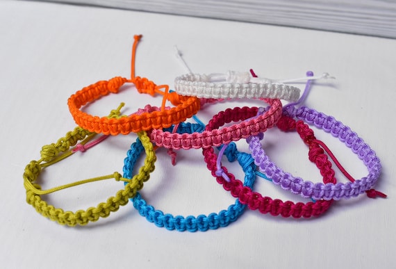 UNICRAFTALE Nylon Twisted Cord Slider Bracelets - Adjustable Jewelry Making Kits With Metal Findings