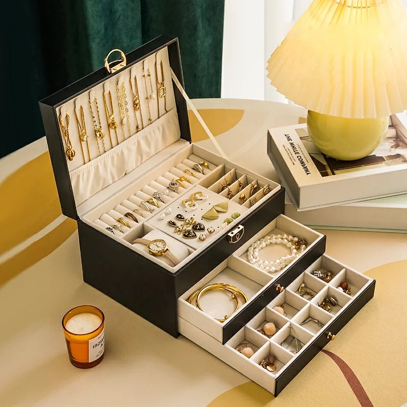iDWYN Custom Leather Jewelry Box with Name and Birth Flower Personalized  Jewelry Travel Case Jewelry…See more iDWYN Custom Leather Jewelry Box with