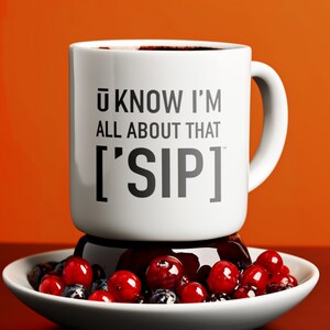 Melodic Mug Magic: All About That [&#39;SIP] | Unique Lyrics Parody | White Coffee Mugs | [&#39;SIP·PERS]™