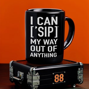 Affirmationen Kaffee schwarze Tasse | I Can ['SIP] Mein Weg Aus Allem Design | Einzigartiges Geschenk für Positivität | ['SIP·PERS]™ Kollektion