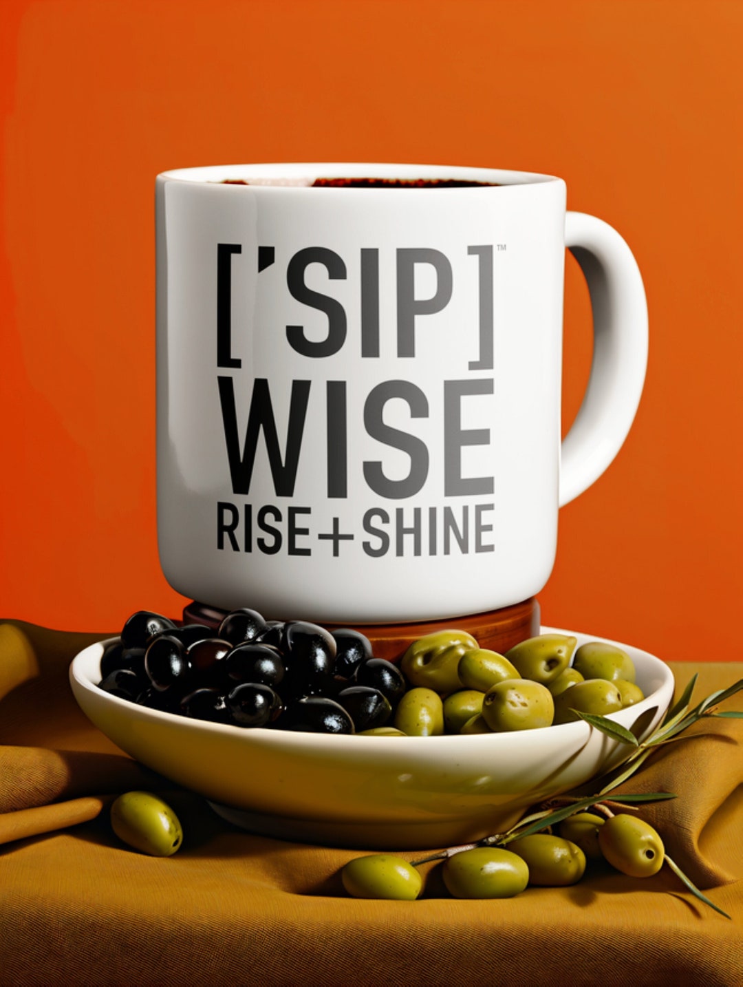 Morning Motivation White Mug | ['SIP] Wise, Rise + Shine | Start Day ...