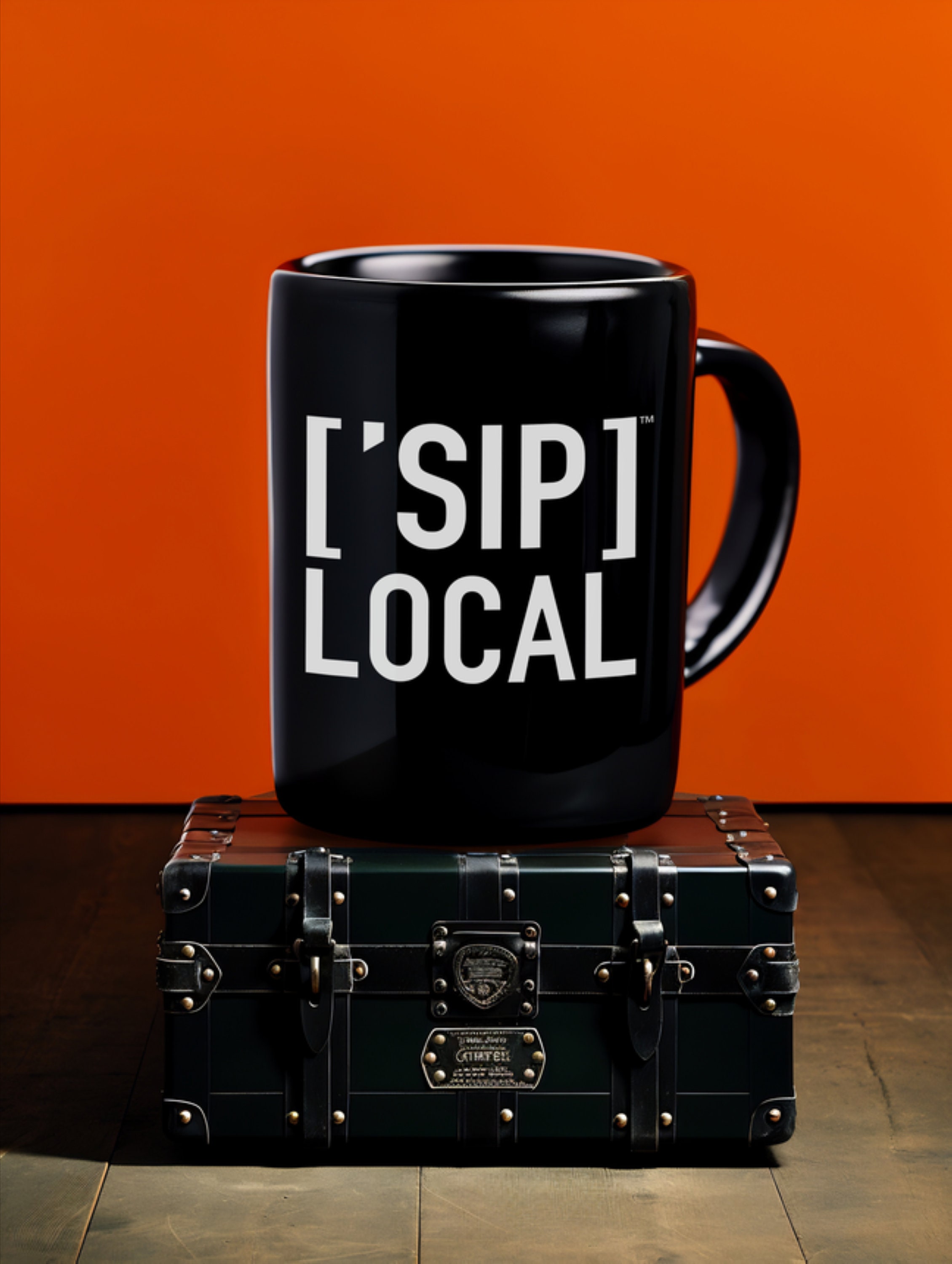 Support Local Black Mug | ['SIP] Local | Community Lover's Drinkware | ['SIP·PERS]™ Collection