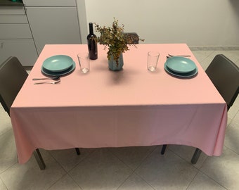 Baby pink tablecloth with embroidery